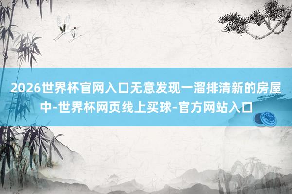 2026世界杯官网入口无意发现一溜排清新的房屋中-世界杯网页线上买球-官方网站入口