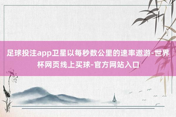 足球投注app卫星以每秒数公里的速率遨游-世界杯网页线上买球-官方网站入口